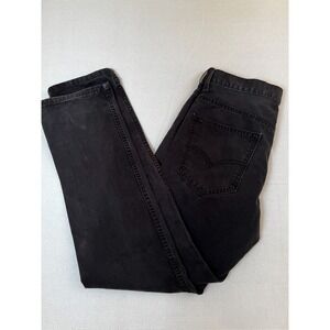LEVI'S Black Cotton Straight‎ Leg Casual Pants Slash Pockets Size 32X32